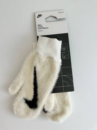 Plush Knit Gloves 129862 55215 White XS S - NIKE - BALAAN 1