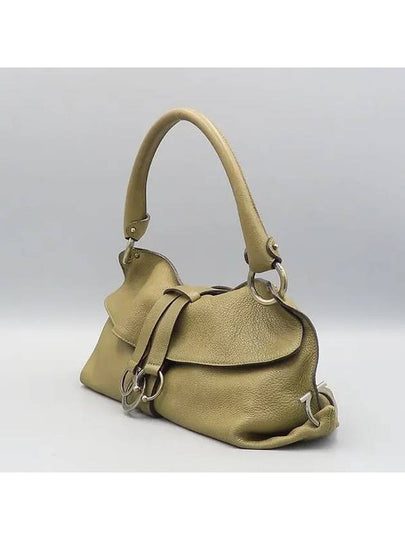 Ferragamo 21 B643 gold Gancini khaki color leather shoulder bag - SALVATORE FERRAGAMO - BALAAN 2