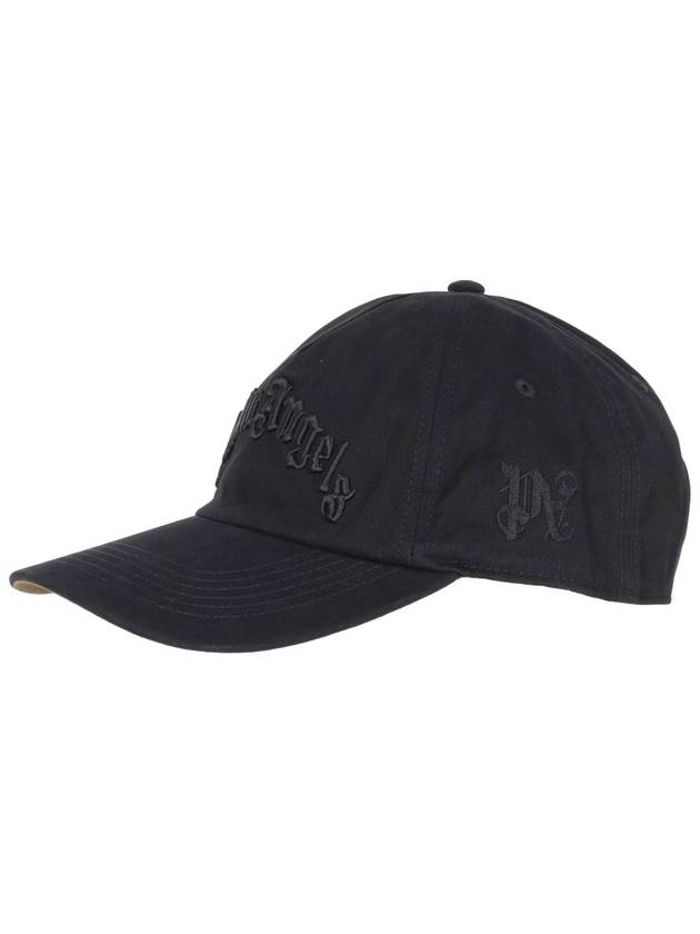 CURVED LOGO CAP BLACK - BLACK - PALM ANGELS - BALAAN 2