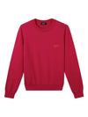 Women's Embroidered Logo Pullover Cotton Knit Top Red - A.P.C. - BALAAN 1