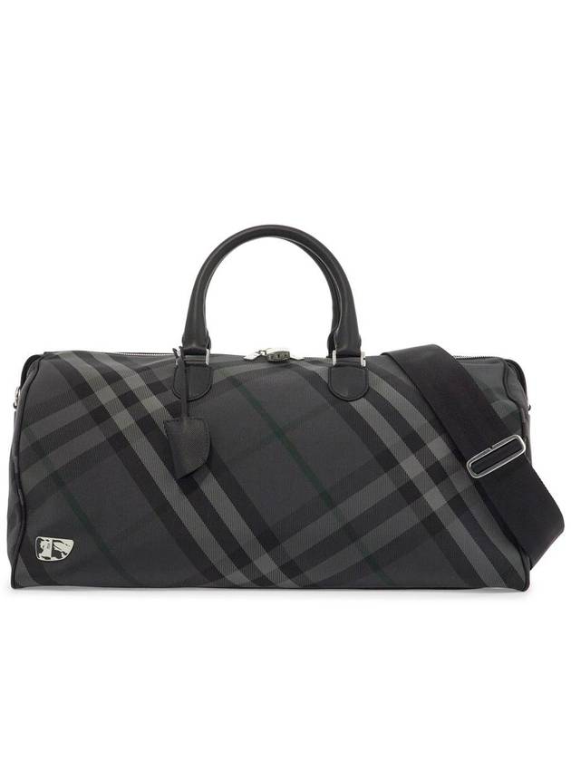 Grid Check Duffel Bag Charcoal - BURBERRY - BALAAN 2