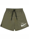 Men's 5'' Big Logo Swim Shorts Medium Olive - NIKE - BALAAN 3