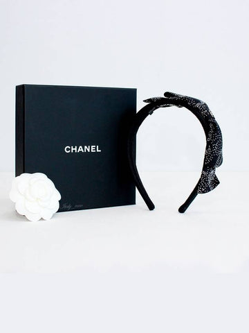 Ribbon CC logo hairband black AA9616 B14786 NS765 - CHANEL - BALAAN 1