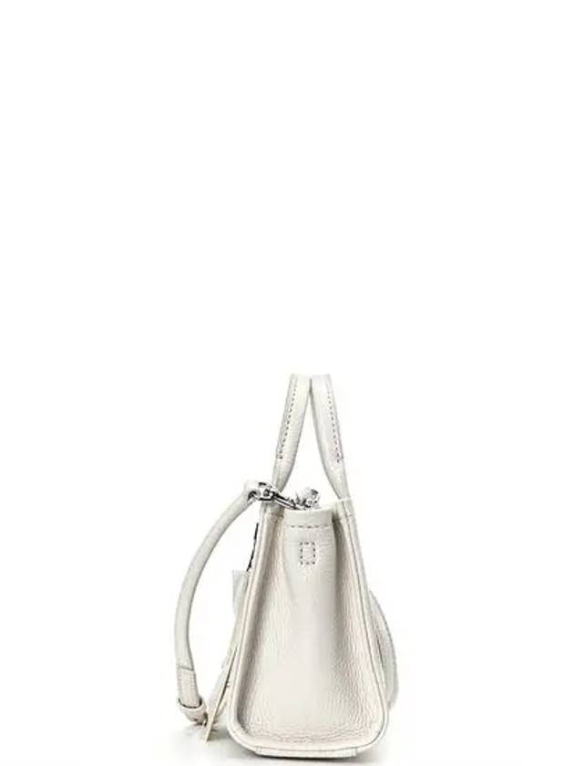 Mini Micro Leather Tote Bag White - MARC JACOBS - BALAAN 3