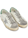 Superstar Green Heel Tab Leather Sneakers White - GOLDEN GOOSE - BALAAN 4