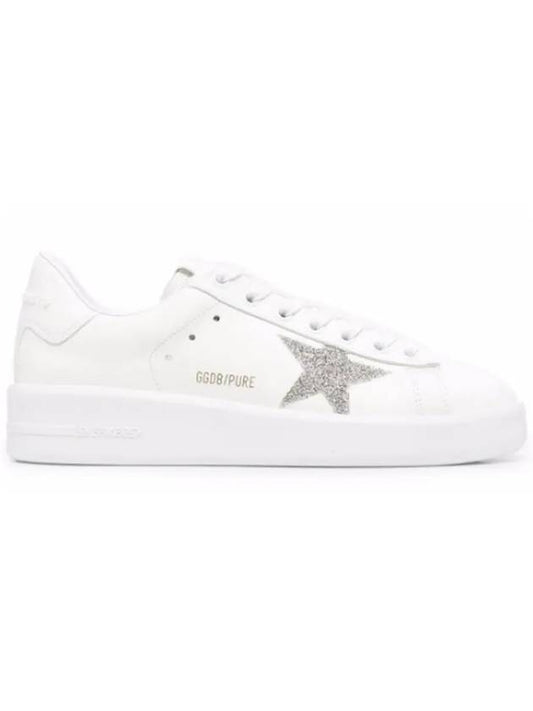 Pure Star Glitter Silver Low Top Sneakers White - GOLDEN GOOSE - BALAAN 2