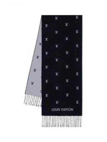 LV Blason Twilly Scarf Muffler Black M77269 - LOUIS VUITTON - BALAAN 1