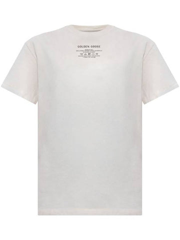 Golden Goose Journey W`S T-Shirt Regular Organic Gauze Cotton Jersey With Care Label Print Clothing - GOLDEN GOOSE - BALAAN 1