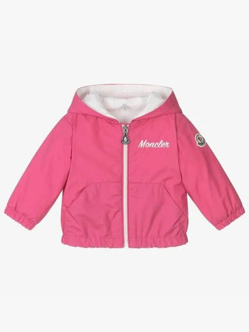 Moncler Baby EVANTHE Logo Hood Windbreaker Pink - MONCLER - BALAAN 1