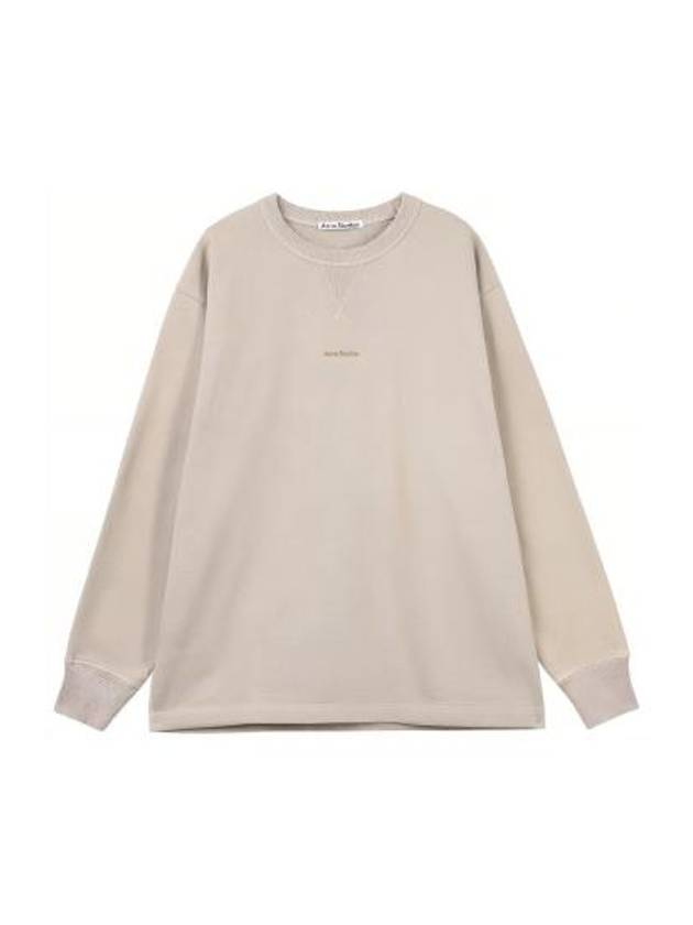 Logo Cropped Neck Oversized Fit Sweatshirt Grey - ACNE STUDIOS - BALAAN 2