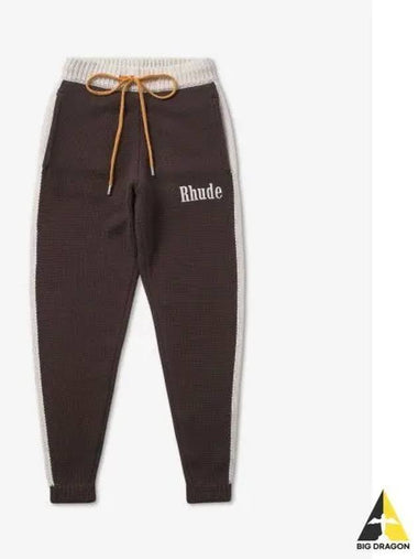 Knit Track Pants Brown White RHFW22PA241731190119 - RHUDE - BALAAN 1