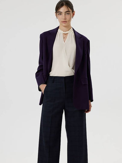 Women's Italian Wool Jacket Navy Purple - RS9SEOUL - BALAAN 2