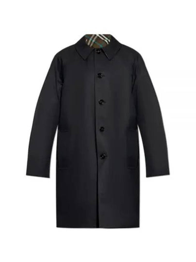 Check Reversible Gabardine Hastings Long Car Single Coat Black - BURBERRY - BALAAN 2