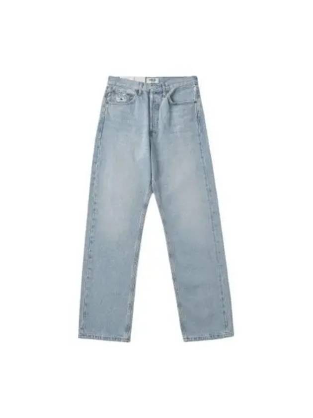 90s High Rise Denim Straight Jeans Light Blue - AGOLDE - BALAAN 2