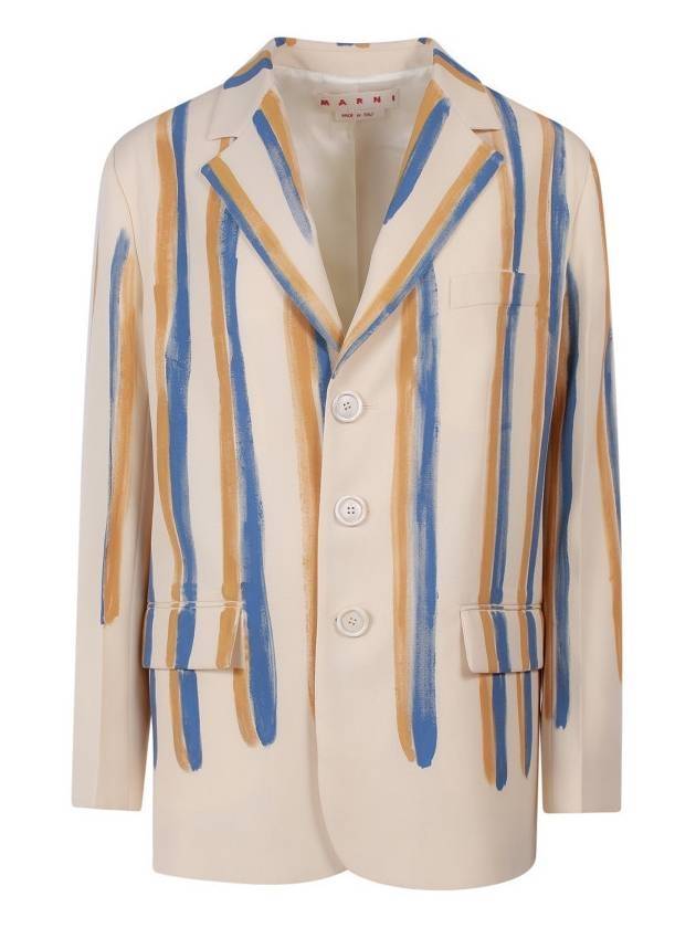 single-breasted jacket beige - MARNI - BALAAN 1