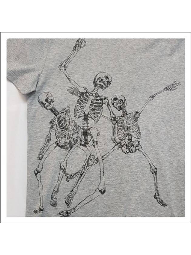 Dancing Skull Short Sleeve T-Shirt Grey - ALEXANDER MCQUEEN - BALAAN 5