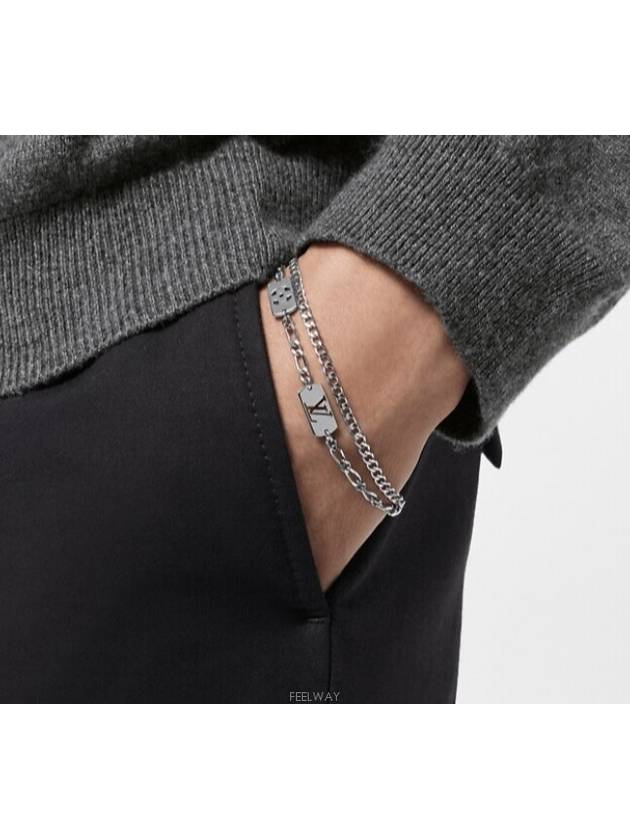 Monogram Stack Bracelet Silver - LOUIS VUITTON - BALAAN 4