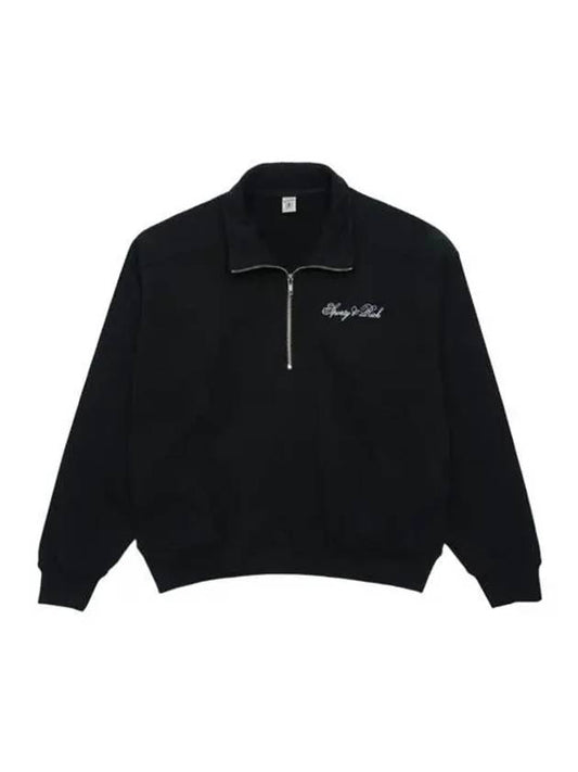 Hooded Sweatshirt QZ851BK BLACK WHITE - SPORTY & RICH - BALAAN 2