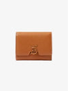 Monogram Grainy Leather Half Wallet Brown - BURBERRY - BALAAN 2