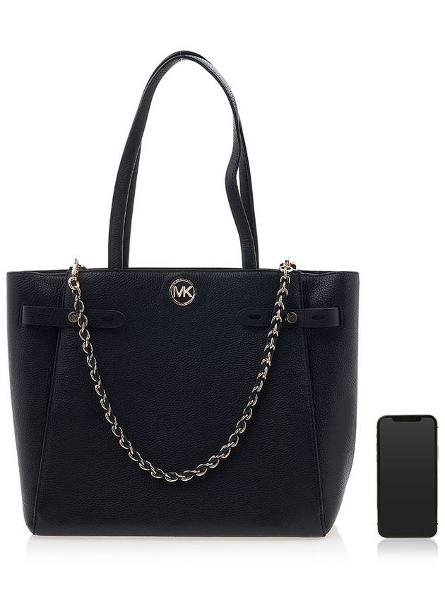 Carmen Large Pebbled Leather Tote Bag Black - MICHAEL KORS - BALAAN 7