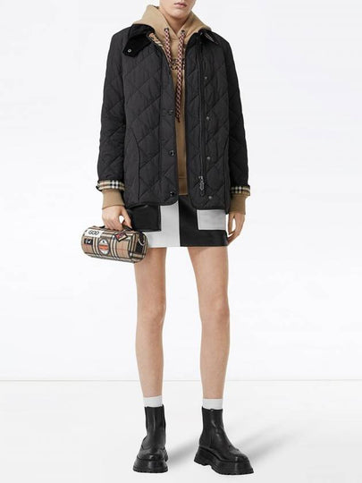 Diamond Quilted Thermoregulated Barn Jacket Black - BURBERRY - BALAAN 2