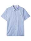 Zebra Patch Casual Fit Short Sleeve Shirt Light Blue - PAUL SMITH - BALAAN 2