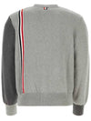 Fun Mix V-neck Cotton Cardigan Grey - THOM BROWNE - BALAAN 4