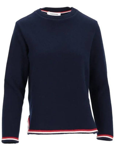 cashmere knit top navy - THOM BROWNE - BALAAN 1