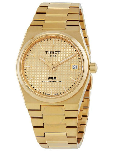 Tissot PRX Powermatic 80 Automatic Champagne Dial Ladies Watch T1372073302100 - TISSOT - BALAAN 1