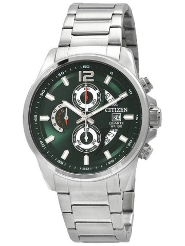 Citizen Chronograph Quartz Green Dial Watch AN3690-56X - CITIZEN - BALAAN 1