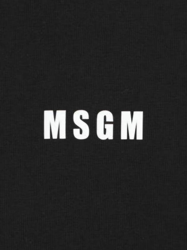 Micro Logo Print Long Sleeve T-Shirt Black - MSGM - BALAAN 8