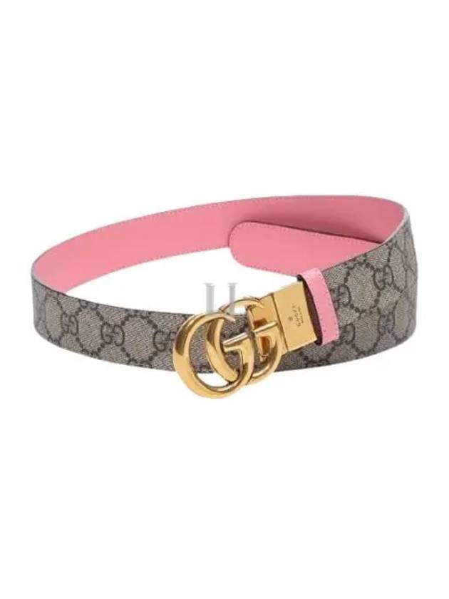 GG Marmont Supreme Canvas Leather Reversible Belt Beige Ping - GUCCI - BALAAN 2