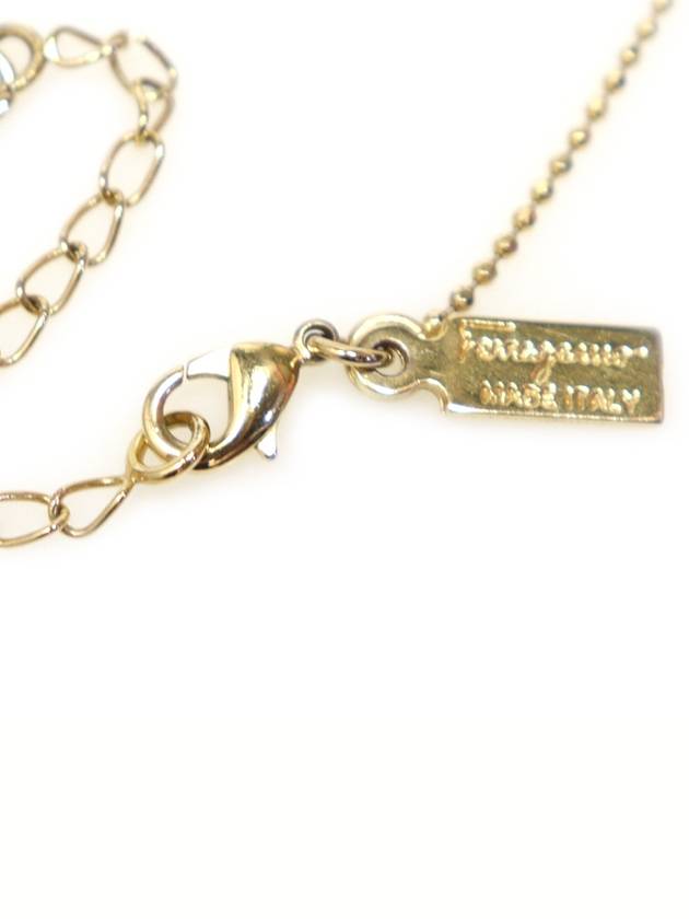 34 1066 Gold Gancini logo necklace - SALVATORE FERRAGAMO - BALAAN 5