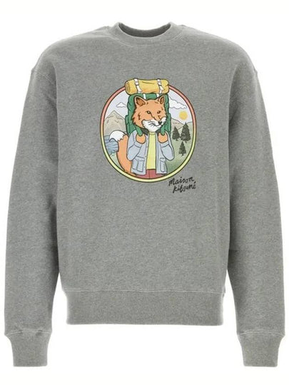 Rambling Fox Comfort Knit Top Sweatshirt Grey - MAISON KITSUNE - BALAAN 2