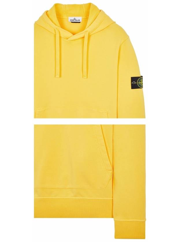 Waffen Patch Cotton Fleece Hoodie Yellow - STONE ISLAND - BALAAN 6