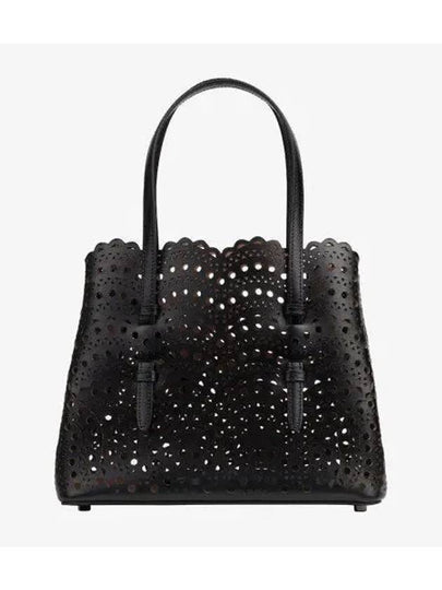 Mina 25 Wave Lux Calfskin Tote Bag Black - ALAIA - BALAAN 2