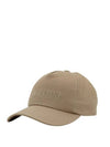 Embroidered Logo Gabardine Weave Cotton Ball Cap Beige - SAINT LAURENT - BALAAN 3