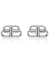 BB Logo Stud Earrings Silver - BALENCIAGA - BALAAN 4