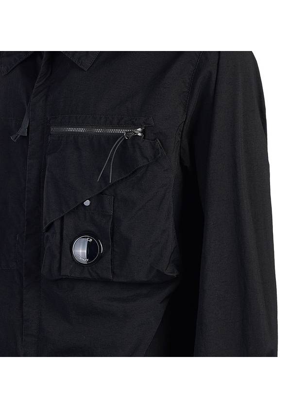 Tylon P Lens Overshirt Zip Up Jacket Black - CP COMPANY - BALAAN 6