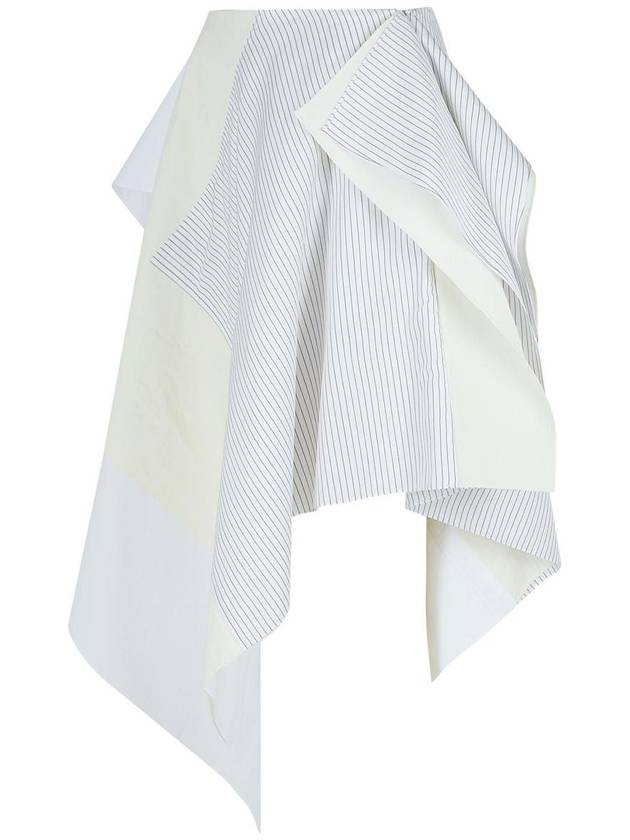 JW Anderson 'Patchwork' White Cotton Skirt - JW ANDERSON - BALAAN 2