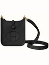 Evelyn Mini TPM Clemence Black Gold Plated - HERMES - BALAAN 1