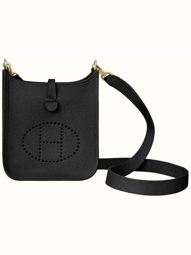 Evelyn Mini TPM Clemence Black Gold Plated - HERMES - BALAAN 1