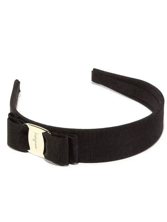 Vara Bow Hairband Black - SALVATORE FERRAGAMO - BALAAN 1