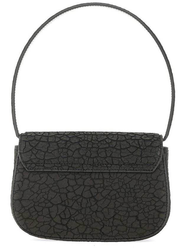 1DR Iconic Leather Shoulder Bag Black - DIESEL - BALAAN 3