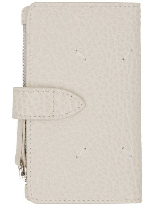 Iconic Stitch Leather Card Wallet Greige - MAISON MARGIELA - BALAAN 2