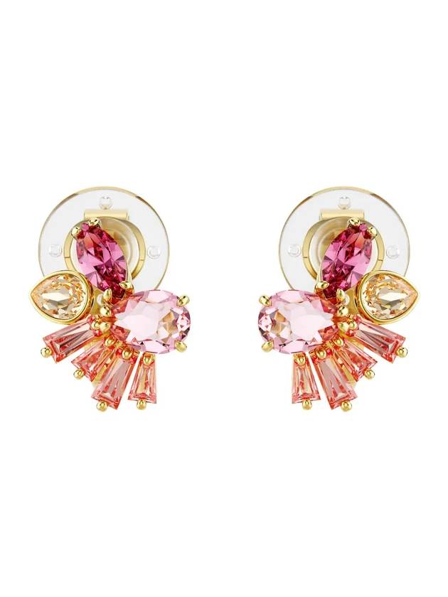 Gaema GEMA Tone Clip Earrings Pink - SWAROVSKI - BALAAN 1