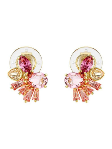 Gaema GEMA Tone Clip Earrings Pink - SWAROVSKI - BALAAN 1