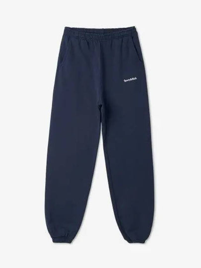 Training Logo Cotton Jogger Track Pants Navy - SPORTY & RICH - BALAAN 2