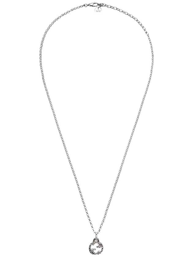 Interlocking G Pendant Necklace Silver - GUCCI - BALAAN 3