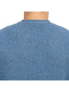 Crew Neck Lambswool Knit Top Blue - DRUMOHR - BALAAN 8